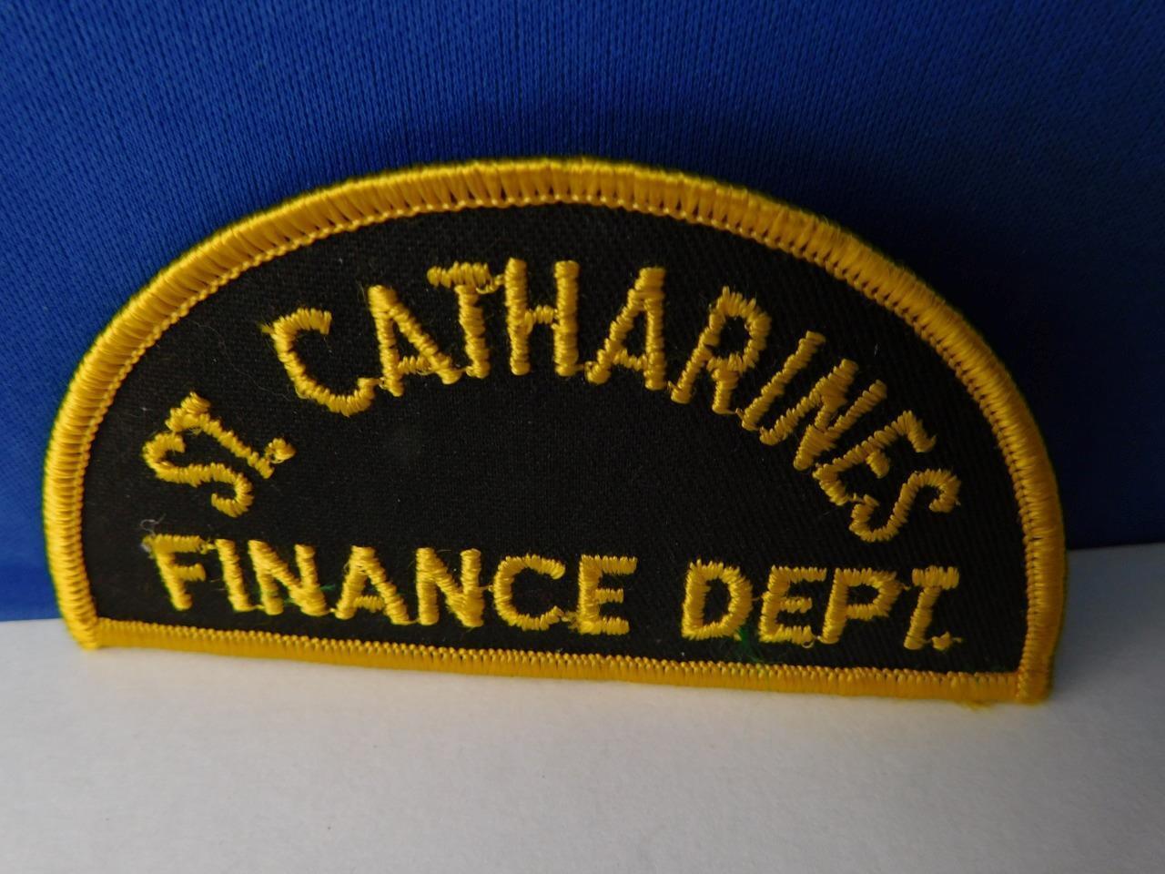 St Catherines Finance Department Vintage Patch Badge Ontario Canada  Crest
