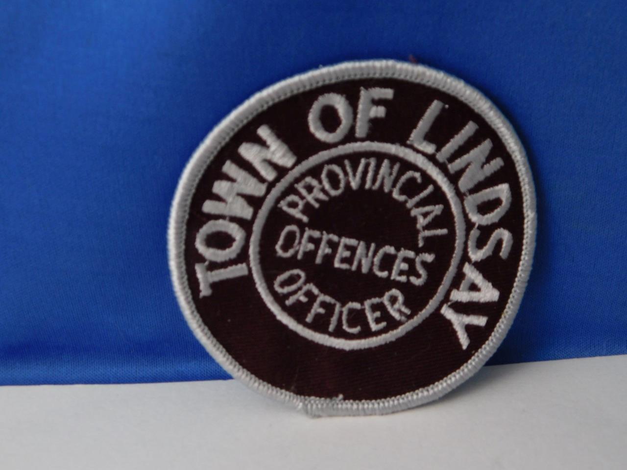 Lindsay Provincial Offences  Police Officer Vintage Patch Badge Ontario Canada