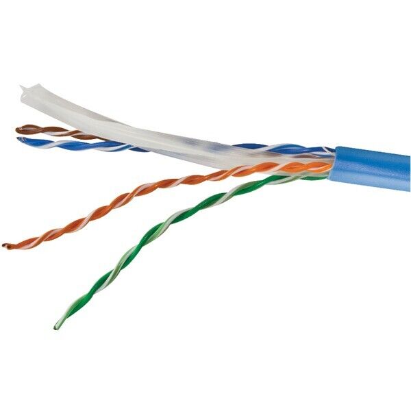 Vericom Mbw6u-00934 Cat-6 Utp Solid Riser Cmr Cable, 1,000ft (blue)