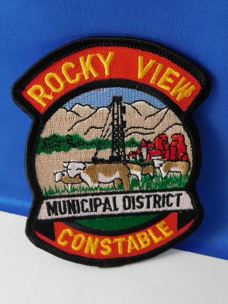Rocky View Municipal District Po;ice Officer Vintage  Patch Badge Alberta Canada