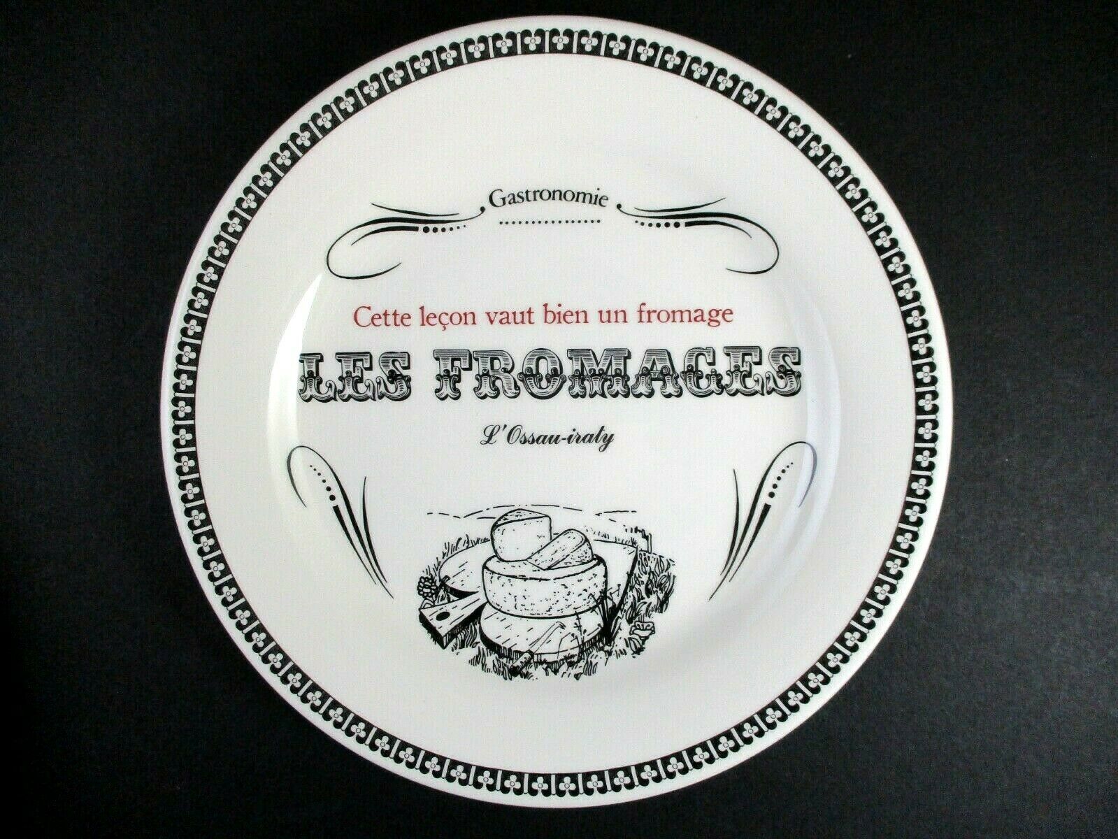 Gien Gastronomie Cheese Plate - 8 3/4"   "l' Ossau-iraty"  1308e