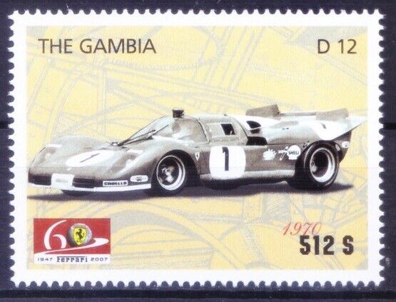 Gambia 2007 Mnh, Ferrari Sports Car, 1970 512s
