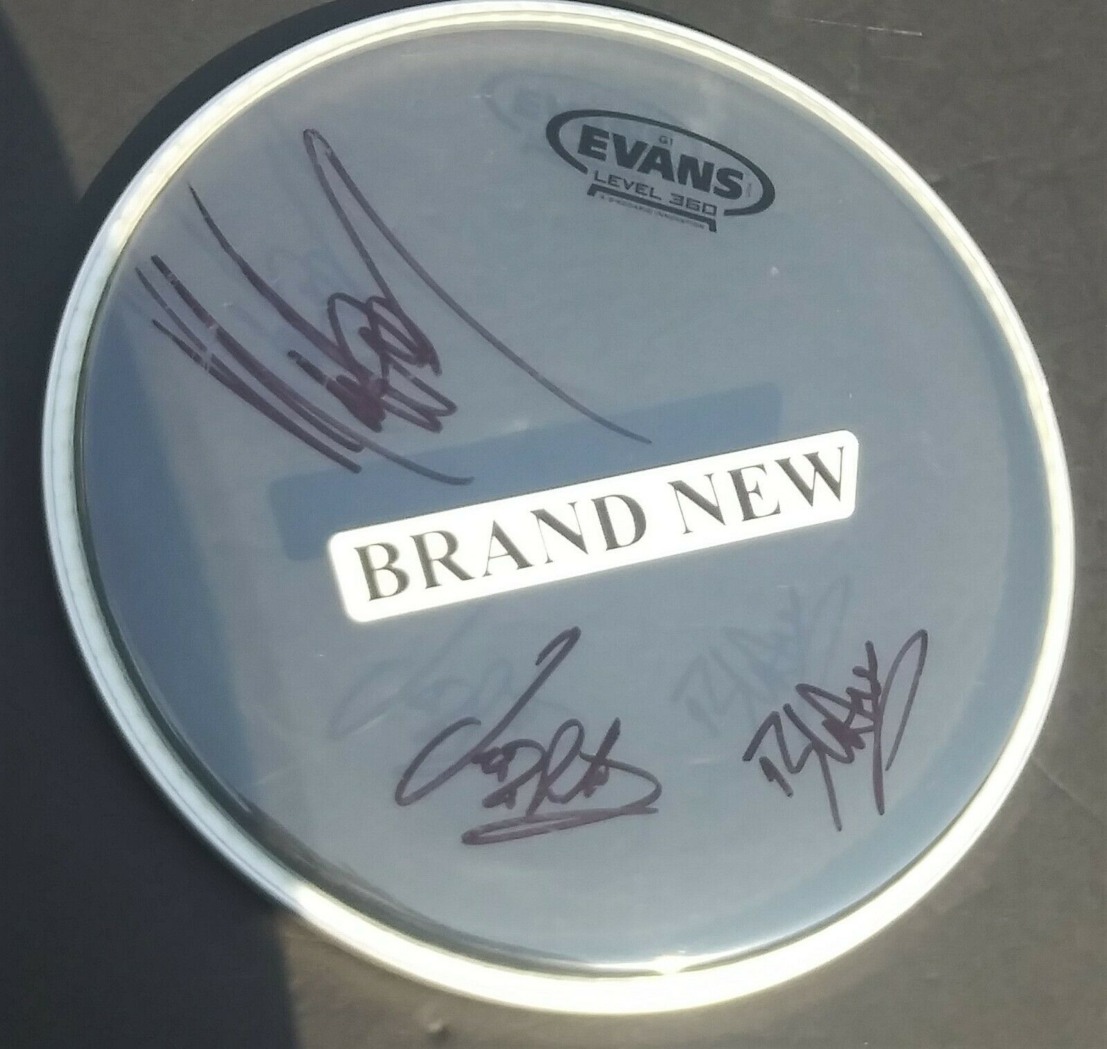 Brand New The Devil And God Are Raging Inside Me Signed 10" Evans Drumhead