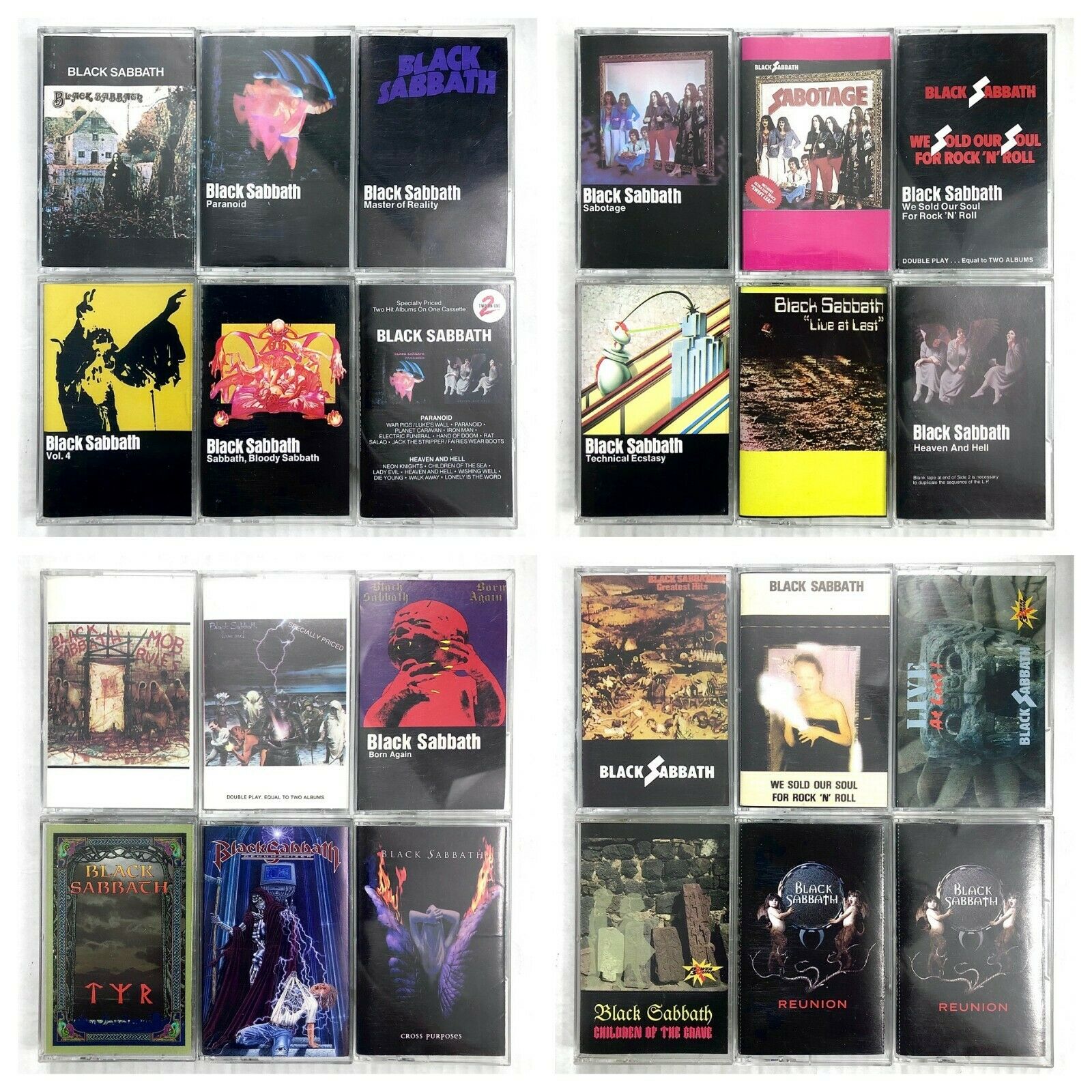 Build Ur Own Metal Cassette Tape Lot - Black Sabbath, Maiden, Metallica + More!