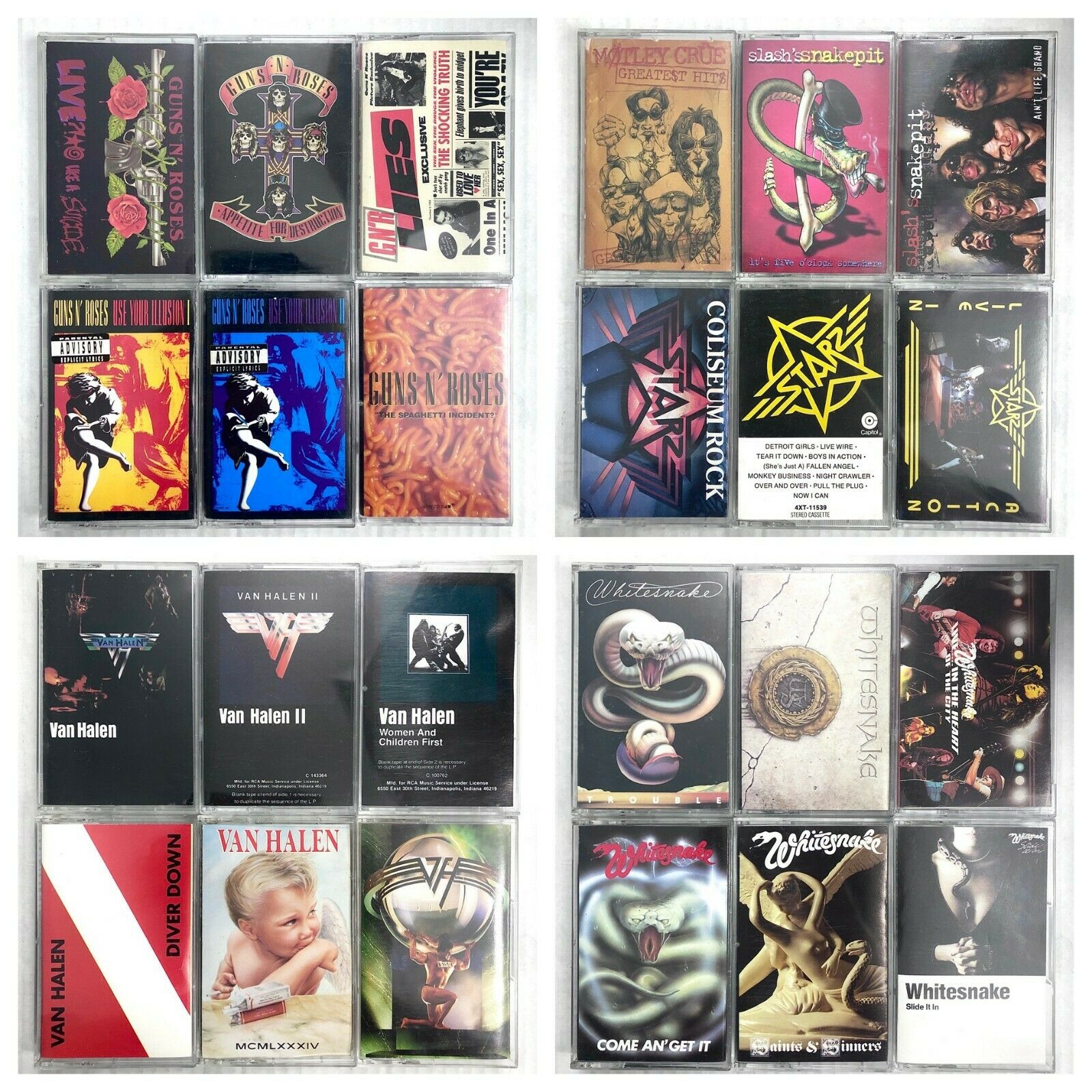 Build Ur Own Cassette Tape Lot - Guns N Roses, Motley Crue, Van Halen + More!!!