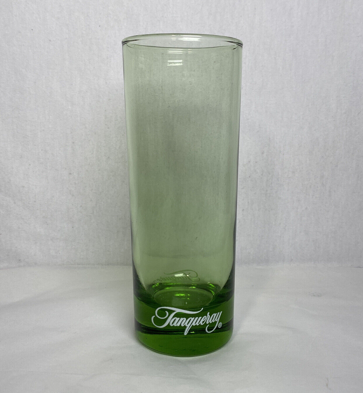 1 Vtg Tanqueray Highball Glass London Gin Drinking Green 6.25" Tall Replacement