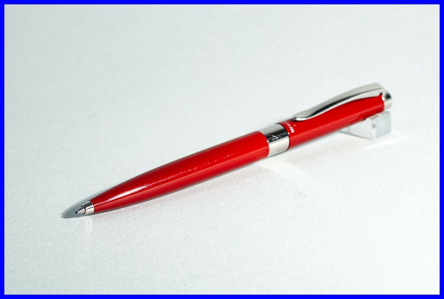 K 570 Pelikan Ballpoint Pen, Celebry Line Approx 1997 Made Coral Red & Chrome