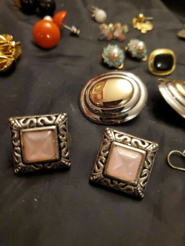 Large Lot Of Costume Earrings, Some Vintage,  Clip On!
