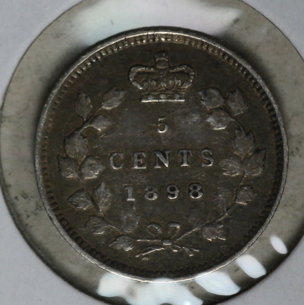 Nice Original 1898 Canada 5 Cents!