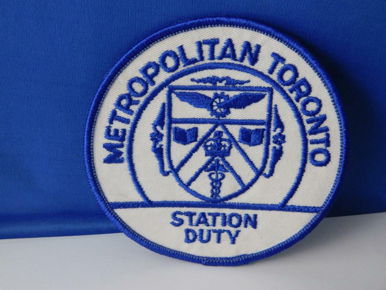 Metropolitan Toronto  Police Station Duty Officer Vintage Patch Badge Ontario