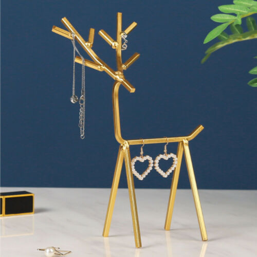 Iron Geometric Deer Jewelry Rack Table Earrings Necklace Storage Display Stand
