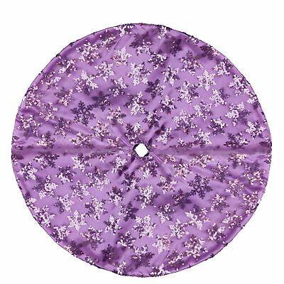 Northlight 20" Purple Sequin Snowflake Pattern Mini Christmas Tree Skirt