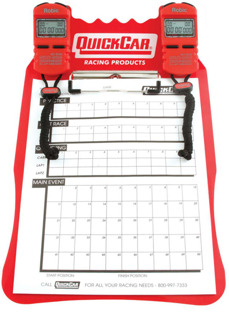 Quickcar Racing Products Clipboard Timing System Red P/n - 51-051