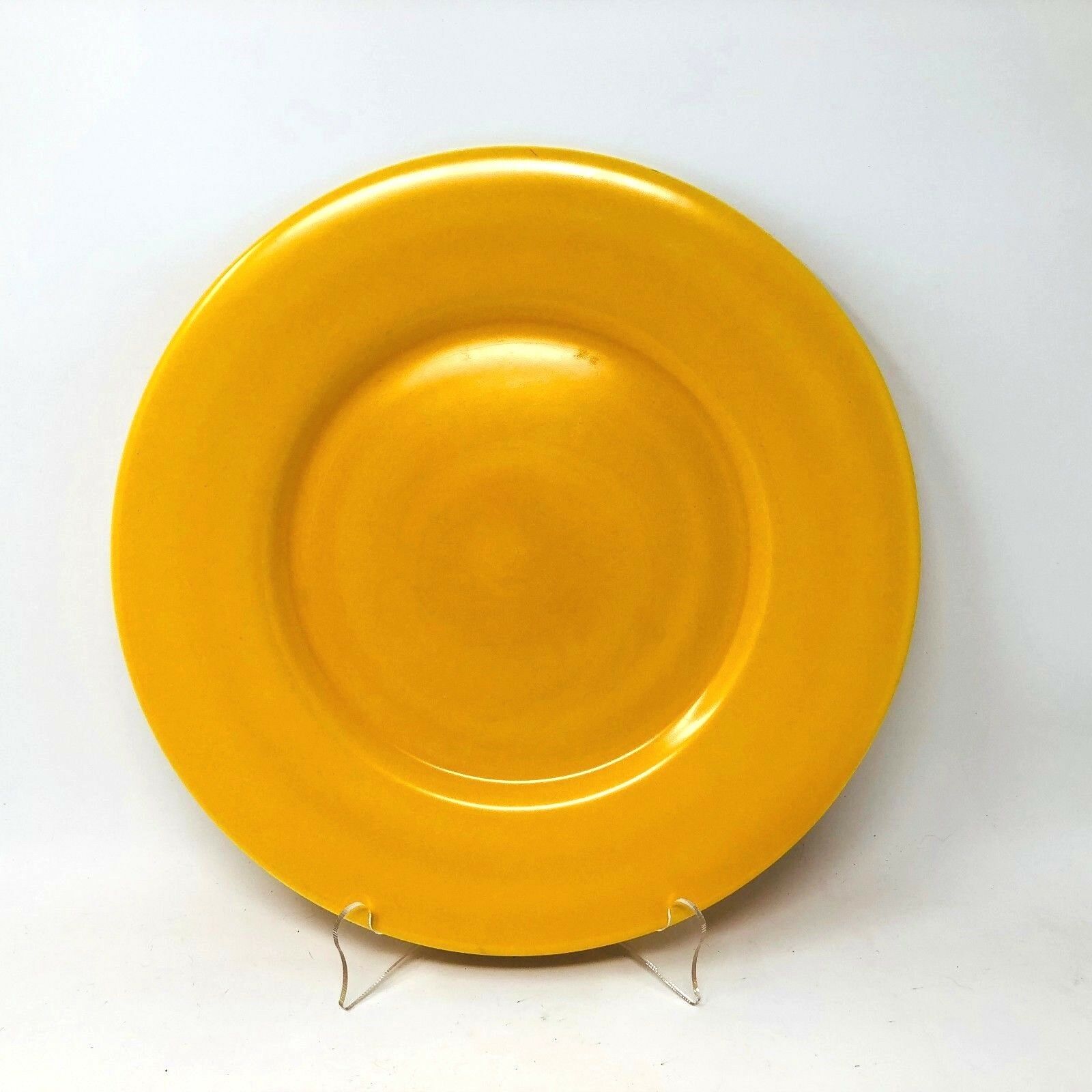 Gien France Yellow Charger Presentation Serving Plate 12.5" Round