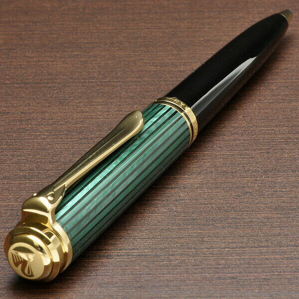 Pelican Ballpoint Pen Suberene 800 Green Color Striped Twist Kh0902