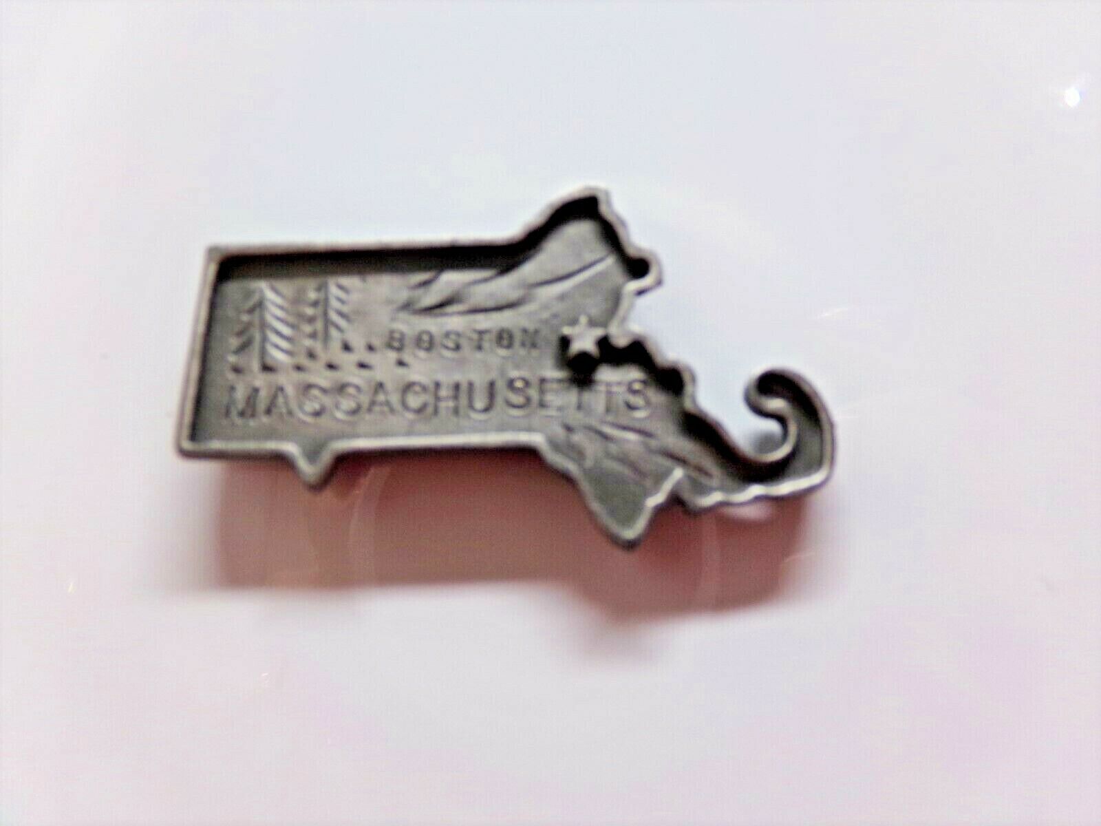 Pewter State Of Masschusetts Refrigerator Magnet