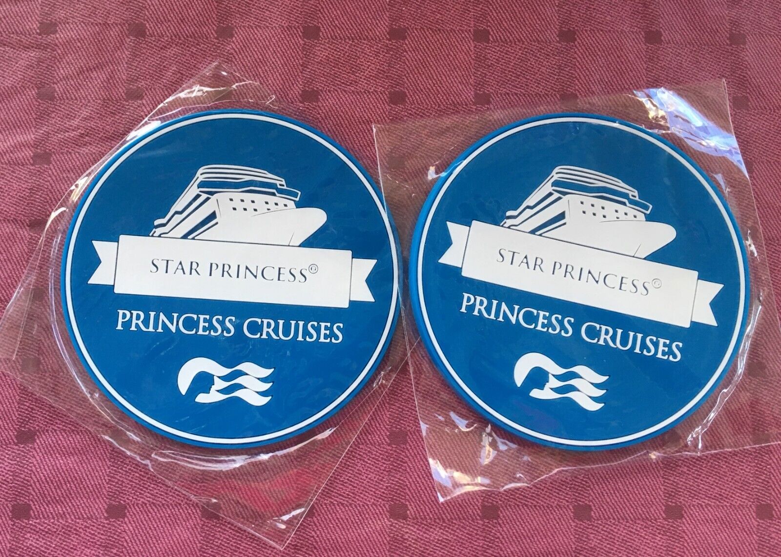 Princess Cruises - Coasters- Set Of Two - Plastic - From Star Princess