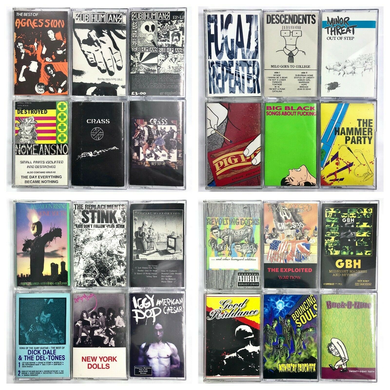 Build Ur Own Cassette Tape Lot - Punk - Bad Religion, Nofx, The Clash + More!