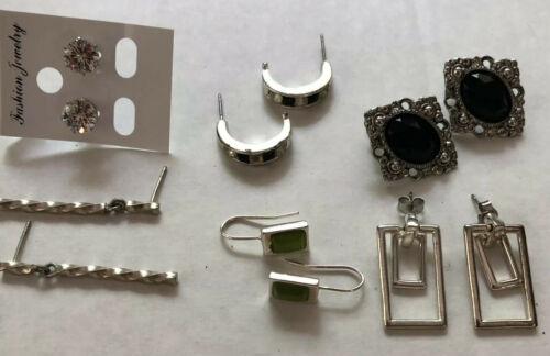 Vintage To Now Costume Jewelry Earrings Lot Of 6 Pair