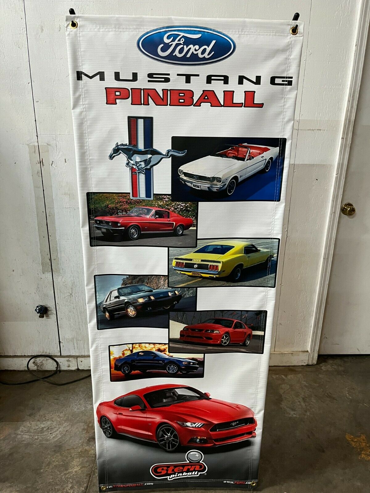 Stern Mustang Pinball Machine Banner 24' X 62'
