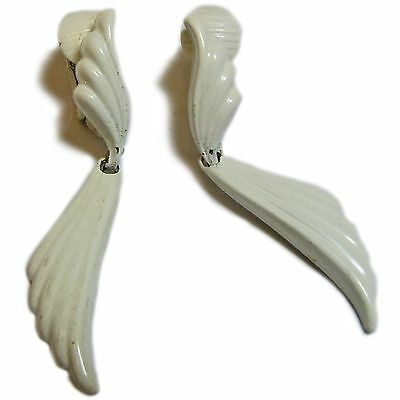 Chic White Metal Clip On Earrings