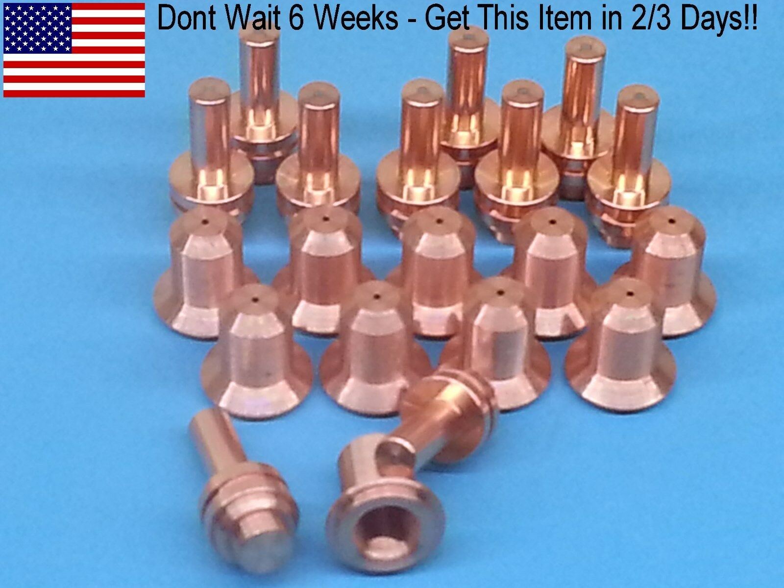 20pcs 176656 Nozzles 176655 Electrodes For Miller® 25c/27c 375xtreme Made In Usa