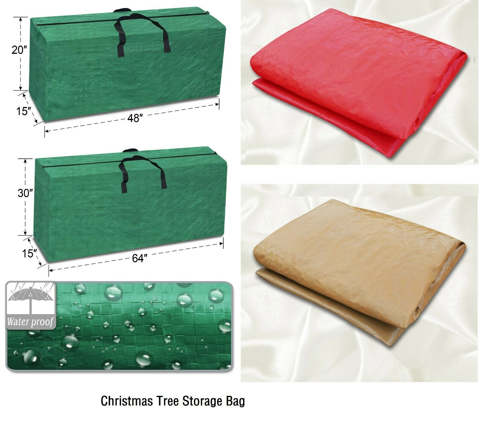 Heavy Duty Large Artificial Christmas Tree Storage Bag For Holiday Clean Up