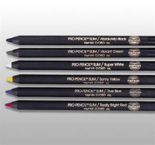 Mehron Pro Pencil Slim Soft Creme Outlining Fine Lines Face Body Makeup Pencils